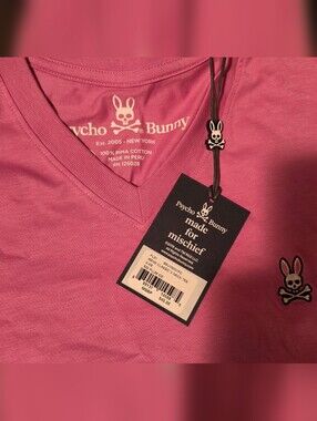 Psycho Bunny Pink Logo Tee